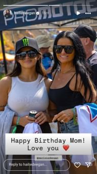 Hailie Deegan's story for Marissa Deegan | Instagram/@hailiedeegan